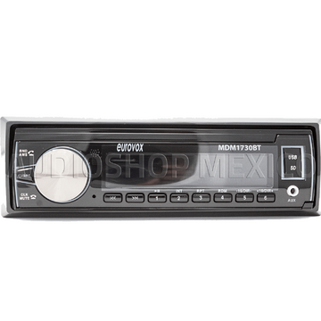Autoestéreo 1 DIN Eurovox MDM1730BT USB Bluetooth SD AUX Carátula desmontable - Audioshop México lo mejor en Car Audio en México -  Eurovox